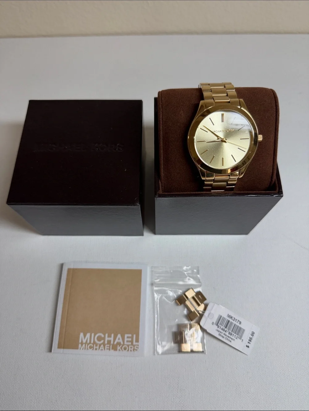 Michael Kors Men's Gold Stainless Steel Bracelet Watch with Matching Dial